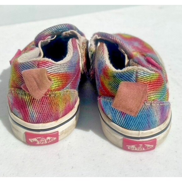 Vans Girl's Slip-On Rainglow Rainbow Colorful Baby Toddler -Size 4.0 Play Shoes - Picture 6 of 14
